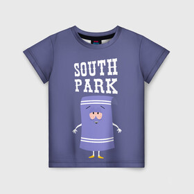 Детская футболка 3D с принтом South Park Полотенчико в Петрозаводске, 100% гипоаллергенный полиэфир | прямой крой, круглый вырез горловины, длина до линии бедер, чуть спущенное плечо, ткань немного тянется | south park | баттерс | кайл | кени | кеннет | кенни | мультик | саус парк | стэнли | эрик | южный парк