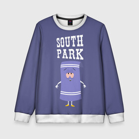 Детский свитшот 3D с принтом South Park Полотенчико в Петрозаводске, 100% полиэстер | свободная посадка, прямой крой, мягкая тканевая резинка на рукавах и понизу свитшота | south park | баттерс | кайл | кени | кеннет | кенни | мультик | саус парк | стэнли | эрик | южный парк