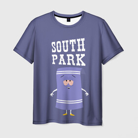 Мужская футболка 3D с принтом South Park Полотенчико в Петрозаводске, 100% полиэфир | прямой крой, круглый вырез горловины, длина до линии бедер | Тематика изображения на принте: south park | баттерс | кайл | кени | кеннет | кенни | мультик | саус парк | стэнли | эрик | южный парк