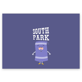 Поздравительная открытка с принтом South Park Полотенчико в Петрозаводске, 100% бумага | плотность бумаги 280 г/м2, матовая, на обратной стороне линовка и место для марки
 | south park | баттерс | кайл | кени | кеннет | кенни | мультик | саус парк | стэнли | эрик | южный парк