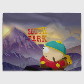 Плед 3D с принтом South Park Картмен в Петрозаводске, 100% полиэстер | закругленные углы, все края обработаны. Ткань не мнется и не растягивается | Тематика изображения на принте: south park | баттерс | кайл | картмен | кени | кеннет | кенни | мультик | саус парк | стэнли | эрик | южный парк