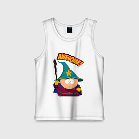 Детская майка хлопок с принтом CARTMAN в Петрозаводске,  |  | animation | cartman | colorado | eric | gangsta | hip hop | kenny | n.w.a | san | south park | usa | волшебник | жесть | картман | магия | мультфильмы | шикарно | эрик | южный парк