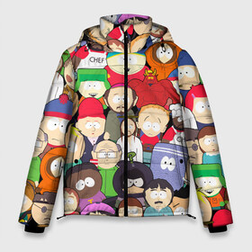 Мужская зимняя куртка 3D с принтом South Park персонажи в Петрозаводске, верх — 100% полиэстер; подкладка — 100% полиэстер; утеплитель — 100% полиэстер | длина ниже бедра, свободный силуэт Оверсайз. Есть воротник-стойка, отстегивающийся капюшон и ветрозащитная планка. 

Боковые карманы с листочкой на кнопках и внутренний карман на молнии. | park | south | south park | брофловски | герои | кайл | картман | кени | марж | они убили кени | парк | персонажи | ренди | рэнди | сволочи | стен | стэнн | южный | южный парк