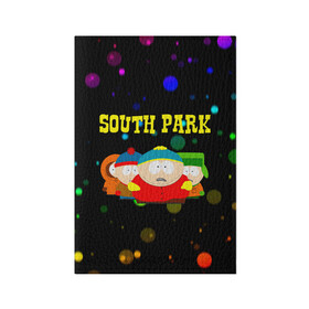 Обложка для паспорта матовая кожа с принтом South Park. в Петрозаводске, натуральная матовая кожа | размер 19,3 х 13,7 см; прозрачные пластиковые крепления | south park | американская культура | американский мультсериал | колорадо | пародия | саус парк | саут парк | черный юмор | четыре мальчика | шоу | южный парк