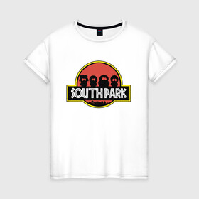 Женская футболка хлопок с принтом South Park в Петрозаводске, 100% хлопок | прямой крой, круглый вырез горловины, длина до линии бедер, слегка спущенное плечо | cartman | kenny | park | south | southpark | world | картман | кенни | мир | мульт | мультик | парк | периода | персонаж | персонажи | сериал | южный | юрского