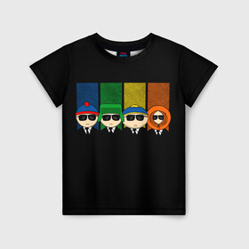 Детская футболка 3D с принтом South Park в Петрозаводске, 100% гипоаллергенный полиэфир | прямой крой, круглый вырез горловины, длина до линии бедер, чуть спущенное плечо, ткань немного тянется | cartman | kenny | park | south | southpark | картман | кенни | мульт | мультик | парк | персонаж | персонажи | сериал | южный