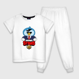 Детская пижама хлопок с принтом BRAWL STARS MR.P в Петрозаводске, 100% хлопок |  брюки и футболка прямого кроя, без карманов, на брюках мягкая резинка на поясе и по низу штанин
 | 