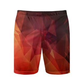 Мужские шорты спортивные с принтом Polygon(orange) в Петрозаводске,  |  | 