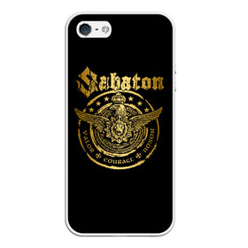 Чехол для iPhone 5/5S матовый с принтом SABATON в Петрозаводске, Силикон | Область печати: задняя сторона чехла, без боковых панелей | sabaton | даниель муллбак | йоаким броден | крис рёланд | оскар монтелиус | пэр сундстрём | рикард сунден | сабатон | тоббе энглунд | томми юханссон | ханнес ван дал