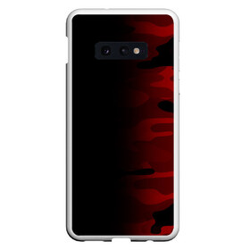 Чехол для Samsung S10E с принтом RED BLACK MILITARY CAMO в Петрозаводске, Силикон | Область печати: задняя сторона чехла, без боковых панелей | abstract | camo | geometry | geometry stripes | military | texture | абстракция | армейские | армия | геометрические полосы | геометрия | камуфляж | красный камуфляж | милитари | текстура