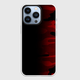 Чехол для iPhone 13 Pro с принтом RED BLACK MILITARY CAMO | КРАСНЫЙ КАМУФЛЯЖ в Петрозаводске,  |  | Тематика изображения на принте: abstract | camo | geometry | geometry stripes | military | texture | абстракция | армейские | армия | геометрические полосы | геометрия | камуфляж | красный камуфляж | милитари | текстура