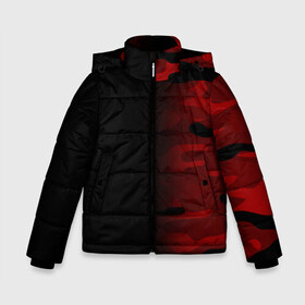 Зимняя куртка для мальчиков 3D с принтом RED BLACK MILITARY CAMO в Петрозаводске, ткань верха — 100% полиэстер; подклад — 100% полиэстер, утеплитель — 100% полиэстер | длина ниже бедра, удлиненная спинка, воротник стойка и отстегивающийся капюшон. Есть боковые карманы с листочкой на кнопках, утяжки по низу изделия и внутренний карман на молнии. 

Предусмотрены светоотражающий принт на спинке, радужный светоотражающий элемент на пуллере молнии и на резинке для утяжки | Тематика изображения на принте: abstract | camo | geometry | geometry stripes | military | texture | абстракция | армейские | армия | геометрические полосы | геометрия | камуфляж | красный камуфляж | милитари | текстура