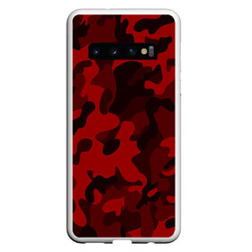 Чехол для Samsung Galaxy S10 с принтом RED MILITARY в Петрозаводске, Силикон | Область печати: задняя сторона чехла, без боковых панелей | abstract | camo | geometry | geometry stripes | military | texture | абстракция | геометрические полосы | геометрия | камуфляж | милитари | текстура