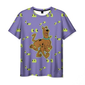Мужская футболка 3D с принтом Scooby-Doo в Петрозаводске, 100% полиэфир | прямой крой, круглый вырез горловины, длина до линии бедер | Тематика изображения на принте: scooby doo | vdosadir | скуберт фон дуенхеймер | скуби ду | собака | уильям ханна