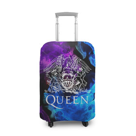 Чехол для чемодана 3D с принтом QUEEN  в Петрозаводске, 86% полиэфир, 14% спандекс | двустороннее нанесение принта, прорези для ручек и колес | queen | rock | we will rock you | брайан мэи | группа queen | группа квин | джон дикон | квин | королева | король | роджер тейлор | рок | фредди меркьюри