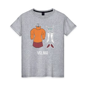 Женская футболка хлопок с принтом Velma в Петрозаводске, 100% хлопок | прямой крой, круглый вырез горловины, длина до линии бедер, слегка спущенное плечо | scooby doo | vdosadir | velma dinkle | велма динкли | скуби ду | уильям ханна
