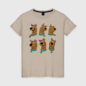 Женская футболка хлопок с принтом Scooby-Doo в Петрозаводске, 100% хлопок | прямой крой, круглый вырез горловины, длина до линии бедер, слегка спущенное плечо | scooby doo | vdosadir | скуберт фон дуенхеймер | скуби ду | уильям ханна