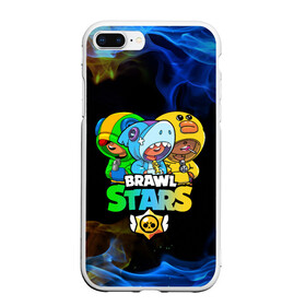 Чехол для iPhone 7Plus/8 Plus матовый с принтом Brawl Stars Leon Trio в Петрозаводске, Силикон | Область печати: задняя сторона чехла, без боковых панелей | brawl stars | brawl stars leon | leon | leon green | leon sally | leon shark | бравл старс | леон | леон акула | леон огонь | леон салли | леон старс