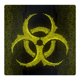 Магнитный плакат 3Х3 с принтом Биологическая Опасность (Oko) в Петрозаводске, Полимерный материал с магнитным слоем | 9 деталей размером 9*9 см | 19 | oko | био | биологическая | болезнь | будь | вирус | заражение | защита | здоров | знак | значек | игра | иероглиф | ковид | коронавирус | массовое | мировая | око | опасно | опасность | оружие | пандемия