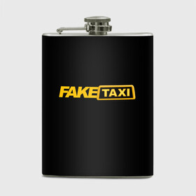 Фляга с принтом Fake Taxi в Петрозаводске, металлический корпус | емкость 0,22 л, размер 125 х 94 мм. Виниловая наклейка запечатывается полностью | Тематика изображения на принте: fake taxi | faketaxi | taxi | такси | таксист | фейк такси | фейковое такси | фейктакси