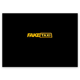 Поздравительная открытка с принтом Fake Taxi в Петрозаводске, 100% бумага | плотность бумаги 280 г/м2, матовая, на обратной стороне линовка и место для марки
 | fake taxi | faketaxi | taxi | такси | таксист | фейк такси | фейковое такси | фейктакси