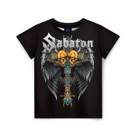 Детская футболка 3D с принтом SABATON в Петрозаводске, 100% гипоаллергенный полиэфир | прямой крой, круглый вырез горловины, длина до линии бедер, чуть спущенное плечо, ткань немного тянется | Тематика изображения на принте: sabaton | даниель муллбак | йоаким броден | крис рёланд | оскар монтелиус | пэр сундстрём | рикард сунден | сабатон | тоббе энглунд | томми юханссон | ханнес ван дал