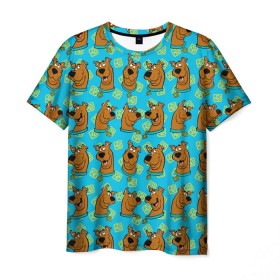 Мужская футболка 3D с принтом Scooby-Doo в Петрозаводске, 100% полиэфир | прямой крой, круглый вырез горловины, длина до линии бедер | scooby doo | vdosadir | скуберт фон дуенхеймер | скуби ду | уильям ханна