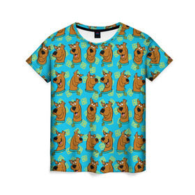 Женская футболка 3D с принтом Scooby-Doo в Петрозаводске, 100% полиэфир ( синтетическое хлопкоподобное полотно) | прямой крой, круглый вырез горловины, длина до линии бедер | scooby doo | vdosadir | скуберт фон дуенхеймер | скуби ду | уильям ханна
