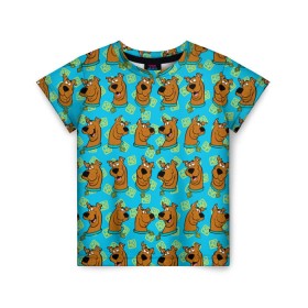 Детская футболка 3D с принтом Scooby-Doo в Петрозаводске, 100% гипоаллергенный полиэфир | прямой крой, круглый вырез горловины, длина до линии бедер, чуть спущенное плечо, ткань немного тянется | scooby doo | vdosadir | скуберт фон дуенхеймер | скуби ду | уильям ханна
