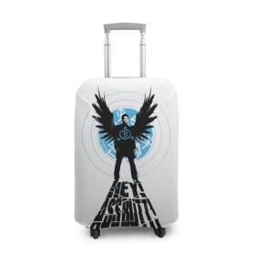 Чехол для чемодана 3D с принтом Castiel - Hey Assbutt рюкзак в Петрозаводске, 86% полиэфир, 14% спандекс | двустороннее нанесение принта, прорези для ручек и колес | castiel | supernatural | vdzabma | кастиэль | сверхъестественное