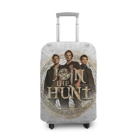 Чехол для чемодана 3D с принтом Join The Hunt в Петрозаводске, 86% полиэфир, 14% спандекс | двустороннее нанесение принта, прорези для ручек и колес | 