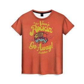 Женская футболка 3D с принтом Scooby-Doo в Петрозаводске, 100% полиэфир ( синтетическое хлопкоподобное полотно) | прямой крой, круглый вырез горловины, длина до линии бедер | bus | scooby doo | vdosadir | автобус | скуби ду | уильям ханна