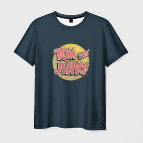 Мужская футболка 3D с принтом Tom&Jerry в Петрозаводске, 100% полиэфир | прямой крой, круглый вырез горловины, длина до линии бедер | spike | tom  jerry | tom and jerry | tomjerry | tuffy | vdgerir | мамочка два тапочка | том и джери | том и джерри