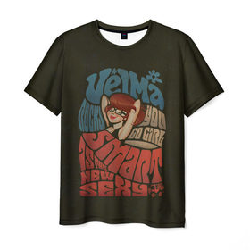 Мужская футболка 3D с принтом Velma в Петрозаводске, 100% полиэфир | прямой крой, круглый вырез горловины, длина до линии бедер | scooby doo | vdosadir | velma dinkle | велма динкли | скуби ду | уильям ханна