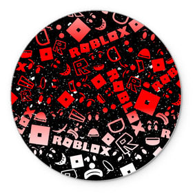 Коврик для мышки круглый с принтом Roblox в Петрозаводске, резина и полиэстер | круглая форма, изображение наносится на всю лицевую часть | dynablocks | for kids | funny | roblox | robux | roleplay | белый | блоки | вселенная | герои | красный | кубики | роблокс | симулятор
