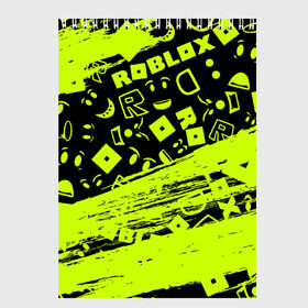 Скетчбук с принтом Roblox в Петрозаводске, 100% бумага
 | 48 листов, плотность листов — 100 г/м2, плотность картонной обложки — 250 г/м2. Листы скреплены сверху удобной пружинной спиралью | Тематика изображения на принте: dynablocks | for kids | funny | roblox | robux | roleplay | белый | блоки | вселенная | герои | красный | кубики | роблокс | симулятор