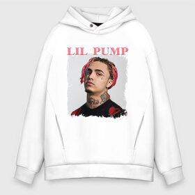 Мужское худи Oversize хлопок с принтом LIL PUMP в Петрозаводске, френч-терри — 70% хлопок, 30% полиэстер. Мягкий теплый начес внутри —100% хлопок | боковые карманы, эластичные манжеты и нижняя кромка, капюшон на магнитной кнопке | Тематика изображения на принте: esketit | gucci gang | lil pump | pattern | гуччи ганг | лил памп