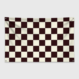 Флаг-баннер с принтом Шахматка в Петрозаводске, 100% полиэстер | размер 67 х 109 см, плотность ткани — 95 г/м2; по краям флага есть четыре люверса для крепления | квадраты | текстуры | узор шахматка | узоры | чб | чб квадраты | чб узор | шахматка | шахматная доска | шахматы