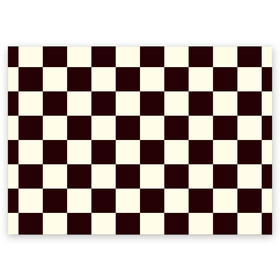 Поздравительная открытка с принтом Шахматка в Петрозаводске, 100% бумага | плотность бумаги 280 г/м2, матовая, на обратной стороне линовка и место для марки
 | квадраты | текстуры | узор шахматка | узоры | чб | чб квадраты | чб узор | шахматка | шахматная доска | шахматы