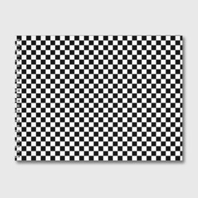 Альбом для рисования с принтом Шахматка мелкая в Петрозаводске, 100% бумага
 | матовая бумага, плотность 200 мг. | квадраты | мелкая шахматка | текстуры | узор шахматка | узоры | чб | чб квадраты | чб узор | шахматка | шахматная доска | шахматы