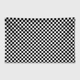 Флаг-баннер с принтом Шахматка мелкая в Петрозаводске, 100% полиэстер | размер 67 х 109 см, плотность ткани — 95 г/м2; по краям флага есть четыре люверса для крепления | квадраты | мелкая шахматка | текстуры | узор шахматка | узоры | чб | чб квадраты | чб узор | шахматка | шахматная доска | шахматы