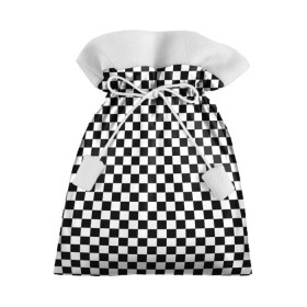 Подарочный 3D мешок с принтом Шахматка мелкая в Петрозаводске, 100% полиэстер | Размер: 29*39 см | квадраты | мелкая шахматка | текстуры | узор шахматка | узоры | чб | чб квадраты | чб узор | шахматка | шахматная доска | шахматы