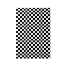 Обложка для паспорта матовая кожа с принтом Шахматка мелкая в Петрозаводске, натуральная матовая кожа | размер 19,3 х 13,7 см; прозрачные пластиковые крепления | Тематика изображения на принте: квадраты | мелкая шахматка | текстуры | узор шахматка | узоры | чб | чб квадраты | чб узор | шахматка | шахматная доска | шахматы