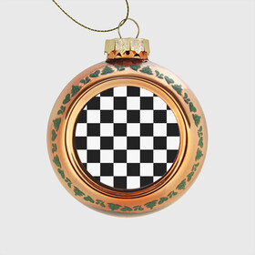 Стеклянный ёлочный шар с принтом Шахматка в Петрозаводске, Стекло | Диаметр: 80 мм | Тематика изображения на принте: квадраты | текстуры | узор шахматка | узоры | чб | чб квадраты | чб узор | шахматка | шахматная доска | шахматы