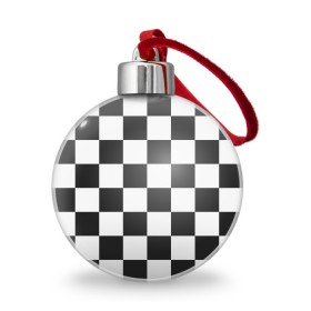 Ёлочный шар с принтом Шахматка в Петрозаводске, Пластик | Диаметр: 77 мм | квадраты | текстуры | узор шахматка | узоры | чб | чб квадраты | чб узор | шахматка | шахматная доска | шахматы