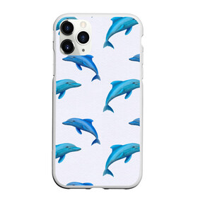 Чехол для iPhone 11 Pro матовый с принтом Рай для дельфина в Петрозаводске, Силикон |  | арт | дельфин | дельфины | искусство | морское | океан | паттерн | рыба | рыбы