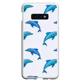 Чехол для Samsung S10E с принтом Рай для дельфина в Петрозаводске, Силикон | Область печати: задняя сторона чехла, без боковых панелей | Тематика изображения на принте: арт | дельфин | дельфины | искусство | морское | океан | паттерн | рыба | рыбы