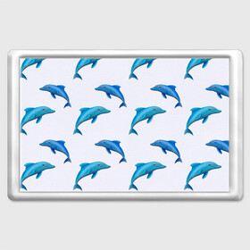 Магнит 45*70 с принтом Рай для дельфина в Петрозаводске, Пластик | Размер: 78*52 мм; Размер печати: 70*45 | арт | дельфин | дельфины | искусство | морское | океан | паттерн | рыба | рыбы