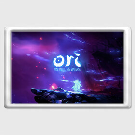 Магнит 45*70 с принтом Ori and the Will of the Wisps в Петрозаводске, Пластик | Размер: 78*52 мм; Размер печати: 70*45 | ori | ori and the will of the wisps | игра | игры | ори | ори 2 | платформер