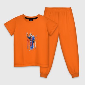 Детская пижама хлопок с принтом Месси в Петрозаводске, 100% хлопок |  брюки и футболка прямого кроя, без карманов, на брюках мягкая резинка на поясе и по низу штанин
 | Тематика изображения на принте: lionel | messi | барса | барселона | испания | лионель | месси | футбол